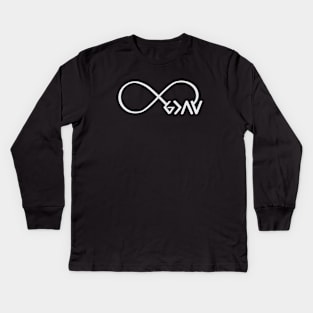 God is greater than highs and lows infinity Kids Long Sleeve T-Shirt